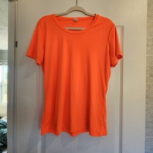 Sport-Tek Vibrant Orange Women's Short Sleeve Tek Tee Size L Euc